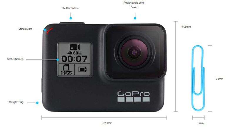 C&aacute;mara De Acci&oacute;n Gopro Hero7 Black 4k Impermeab... image number null