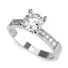 Anillo de Compromiso de 14K con Diamante de Laboratorio 0.50 CT F VS1 Talla 5.5 ORO BLANCO 14K - / M996-50-14W-LG-55