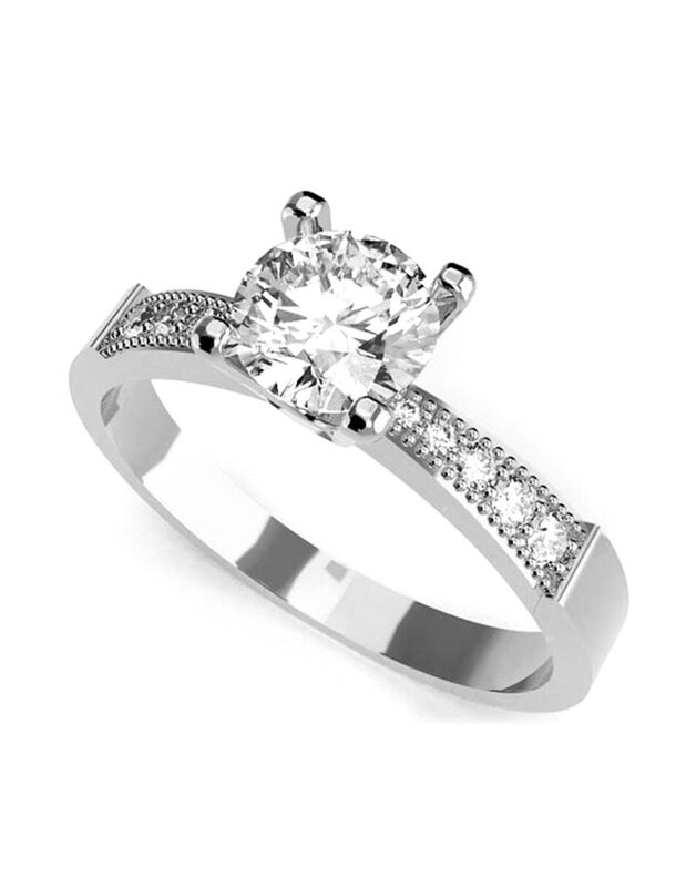 Anillo de Compromiso de 14K con Diamante de Lab... image number null