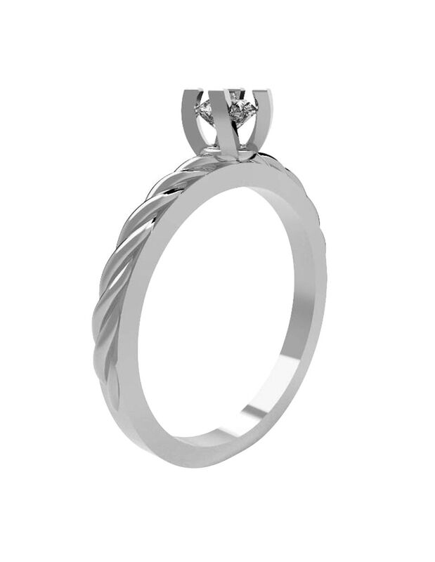 Anillo de Compromiso de 14K con Diamante de Lab... image number null