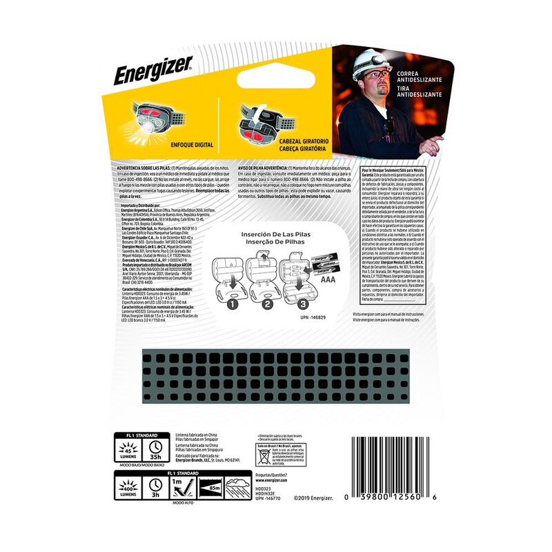 Linterna Energizer Manos Libres 400 Lúmenes image number null