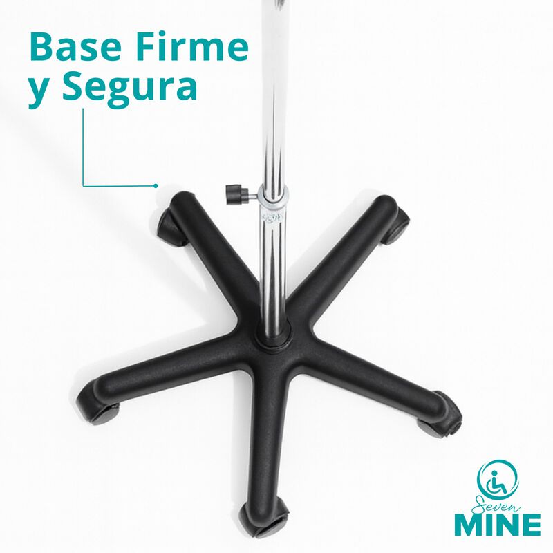 Porta Sueros M&eacute;dico con Ruedas | Base Estable 5... image number null