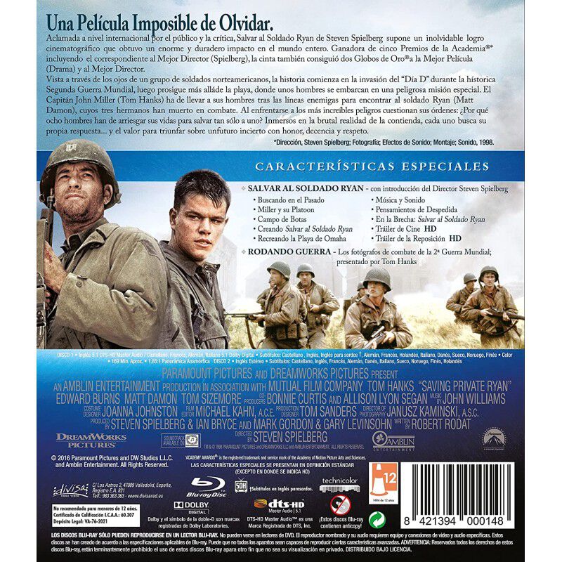 Salvar Al Soldado Ryan - Edici&oacute;n Horizontal (bd... image number null