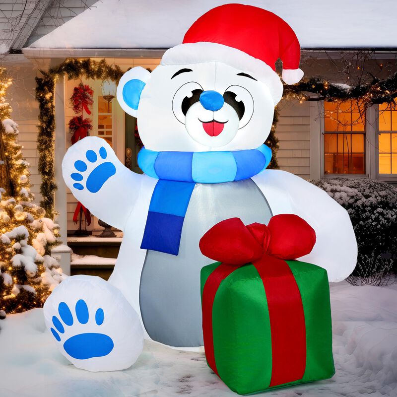 Oso Polar Joiedomi Inflable Navide&ntilde;o De 1,2 M C... image number null