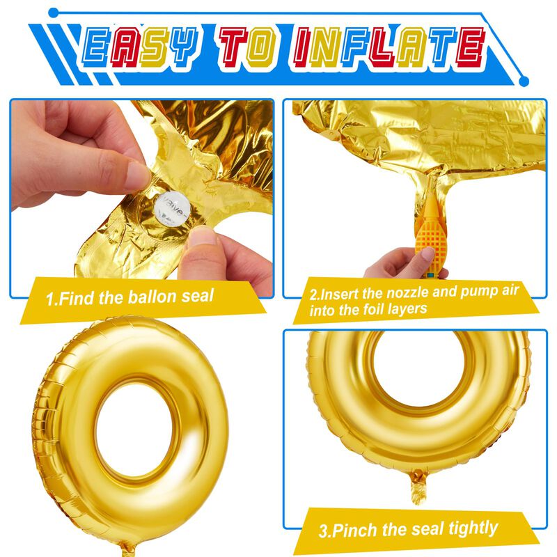 Globos Charnoel Pack De 6 Anillos Dorados 64x71... image number null