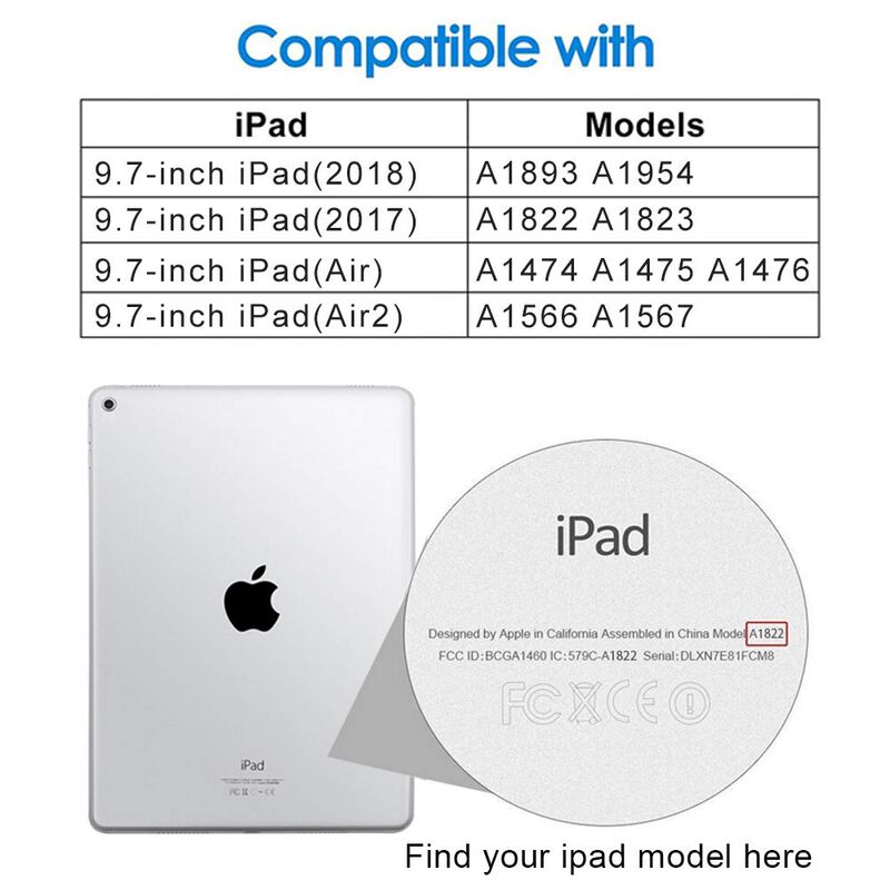 Funda Para Ipad De 6&ordf; Y 5&ordf; Generaci&oacute;n De 9,7 Pu... image number null