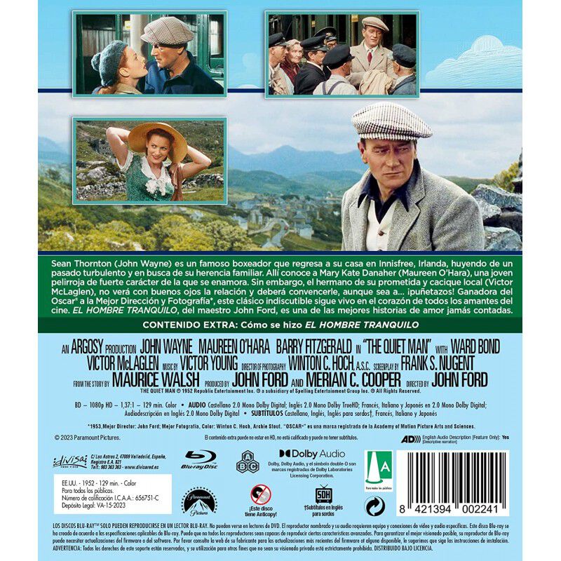 El Hombre Tranquilo (The Quiet Man) (Blu-ray) [... image number null