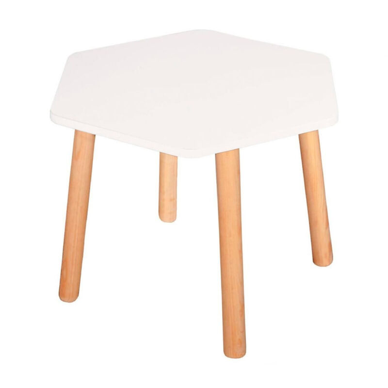 Mesa Moderna de Madera para Ni&ntilde;os-Blanco image number null
