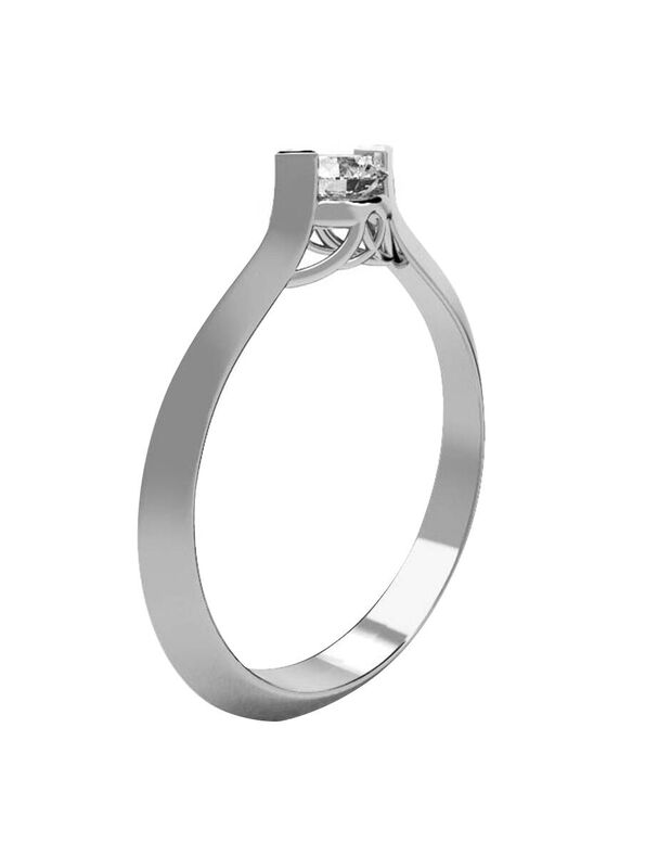 Anillo de Compromiso de 14K con Diamante de Lab... image number null