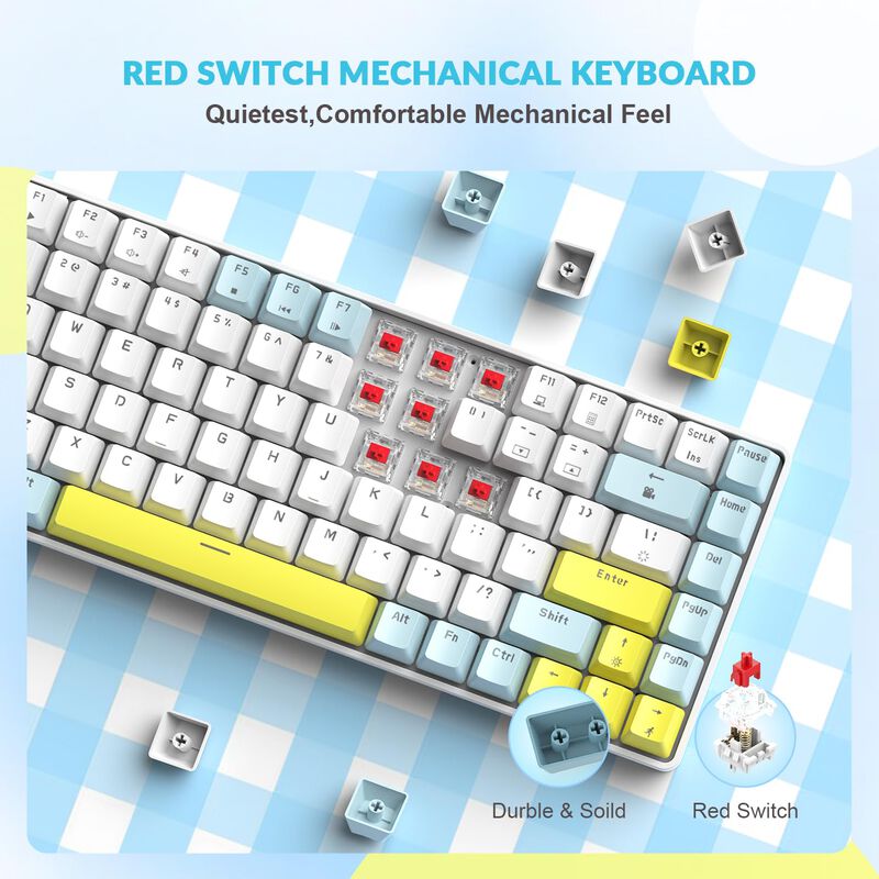 Teclado Mec&aacute;nico YINDIAO K84 75% Intercambiable... image number null
