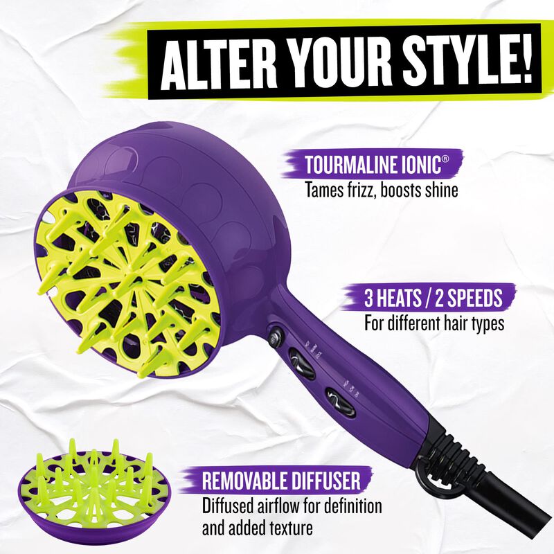 Secador Difusor De Pelo, Cabezal De Cama Curls-... image number null