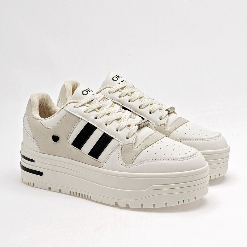 G&ouml;sh Tenis urbano para mujer beige negro image number null