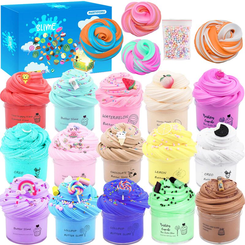 Slime Kit Fcieoihr, Con Aroma A Mantequilla, 15... image number null