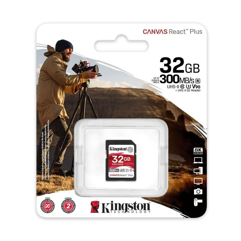 Tarjeta Sd Kingston Canvas React Plus 32 Gb Sdh... image number null