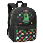 Mochila Escolar Minecraft Kids Con Bolsillo Frontal Negra