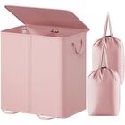 Cesto de ropa Lifewit doble con tapa y bolsas extra&iacute;bles 136 l