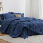 Juego De Cama Love's Cabin Tama&ntilde;o Completo, 7 Piezas, Azul Oscuro