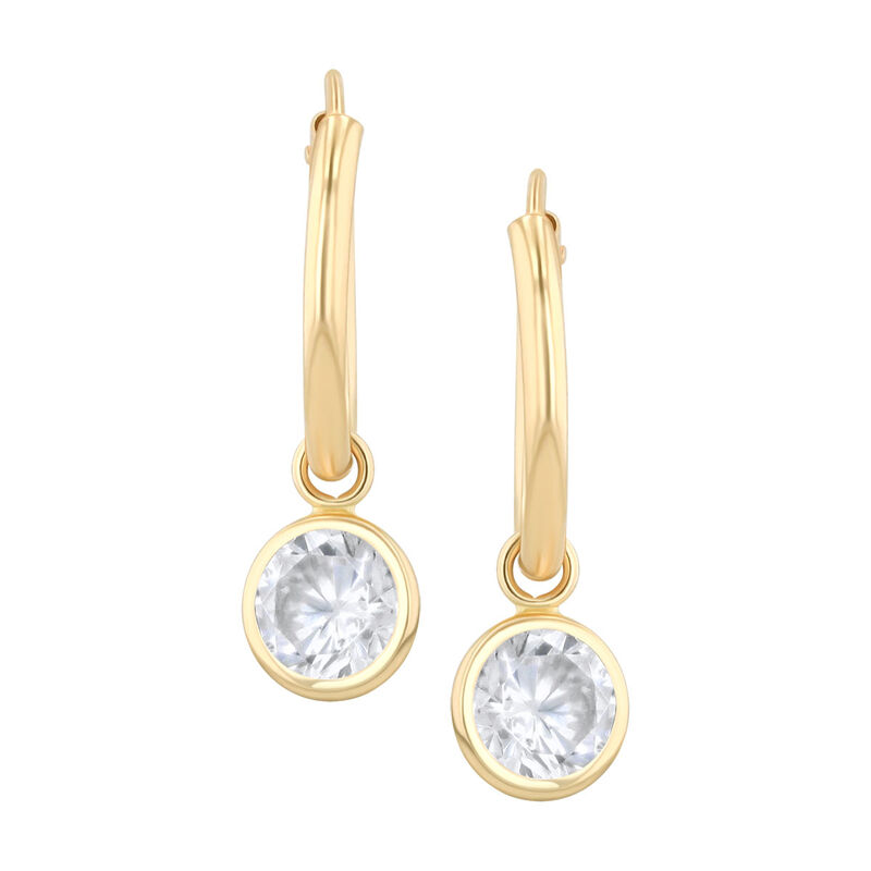 Arracadas De Oro Amarillo 14k Con Zirconias Pra... image number null