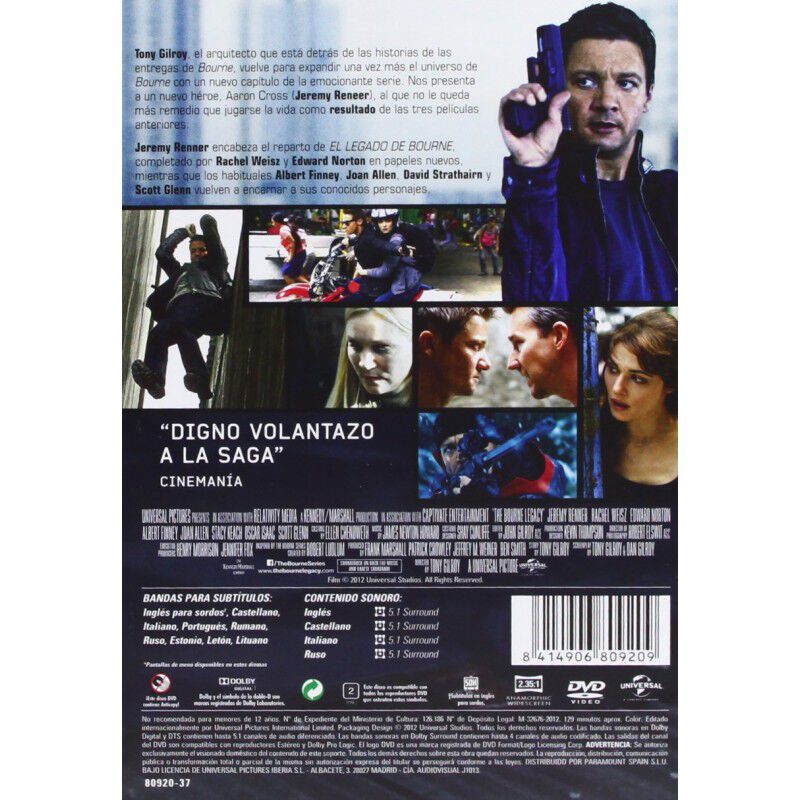 El Legado De Bourne (dvd) image number null