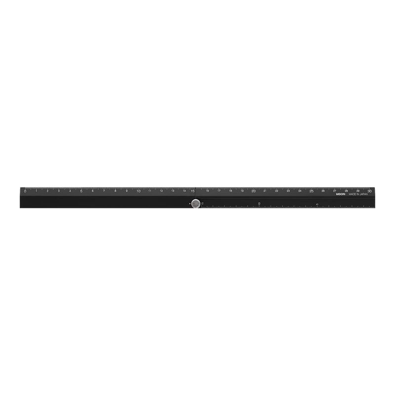 Regla Midori De Aluminio Negra Plegable &ndash; 30 cm image number null