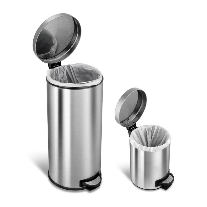 Set de 2 Botes de Basura con Pedal 30L y 5L  Ac... image number null