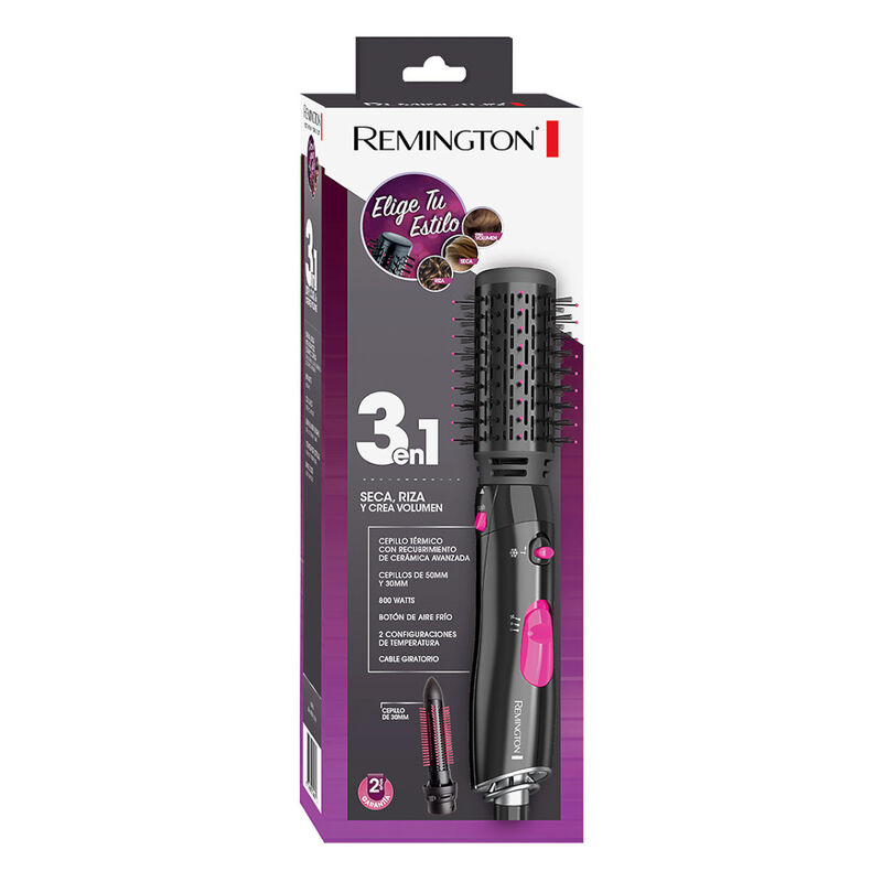 Cepillo Secador Remington 3 en 1 seca, riza, on... image number null