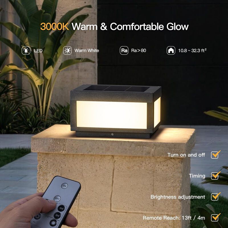 Luz Solar De Poste Mvbt Cuadrada 30 cm Para Pil... image number null