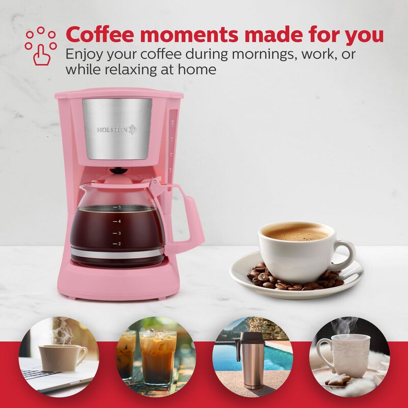 Cafetera Holstein Housewares De Vidrio, 5 Tazas... image number null