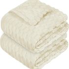 2 Cobijas para Bebe Color Hueso Bluelander