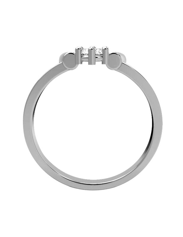 Anillo de Compromiso en Oro de 10K con Circonia... image number null