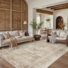 Alfombra Hugear 244x254 Cm Beige Lavable De Pelo Bajo