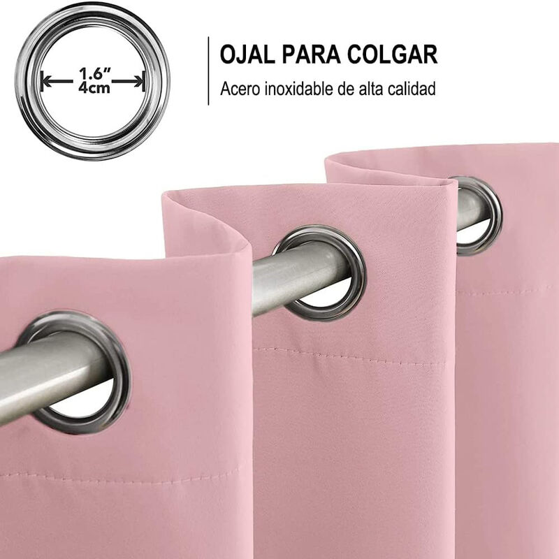 Cortinas Blackout para bloquear luz y ruido Ros... image number null