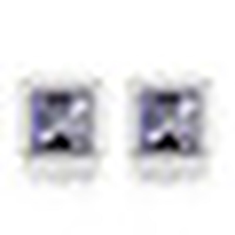 Aretes en Baño de Oro Blanco de 18K de Cuadro c... image number null