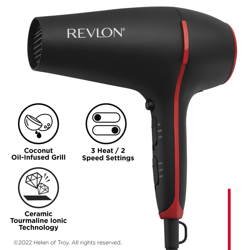 Secador De Pelo Revlon Smoothstay Coconut Oil I... image number null