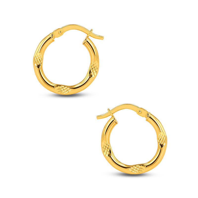 Arracadas Oro 10k Diamantado 10mm | Delicia Fin... image number null