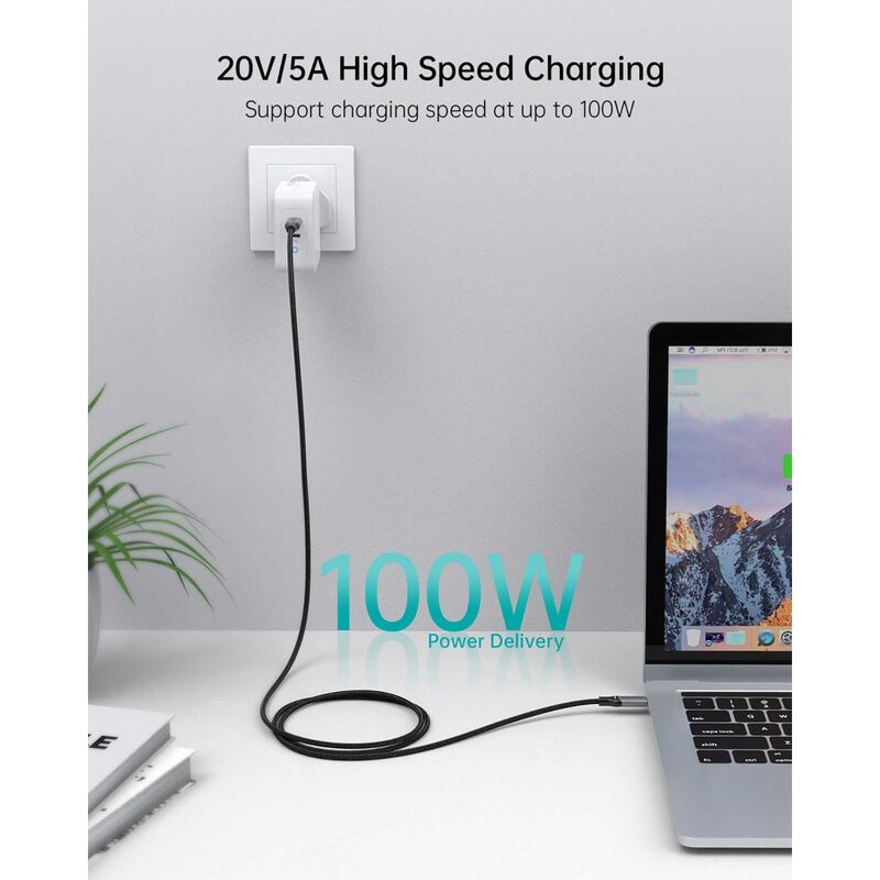 Cable Datos 2 X Choetech Reforzado Usb-c A Usb-... image number null