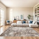 Alfombra Byyvoo 178 cm Cuadrada Lavable Marr&oacute;n Beige