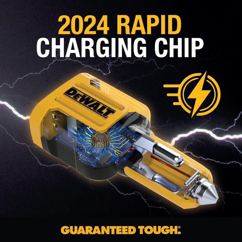 Adaptador De Cargador De Coche Dewalt Usb + Usb... image number null