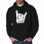 Sudadera Con Capucha Word Art Para Hombre - Heavy Metal - Negro