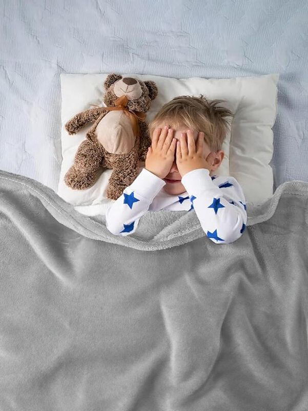 Cobijas 2 para Bebé Ultra Suave Oxford Liso Blu... image number null