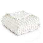 Manta Bedsure Gentlesoft Cozy, Blanca, 125 X 150 Cm