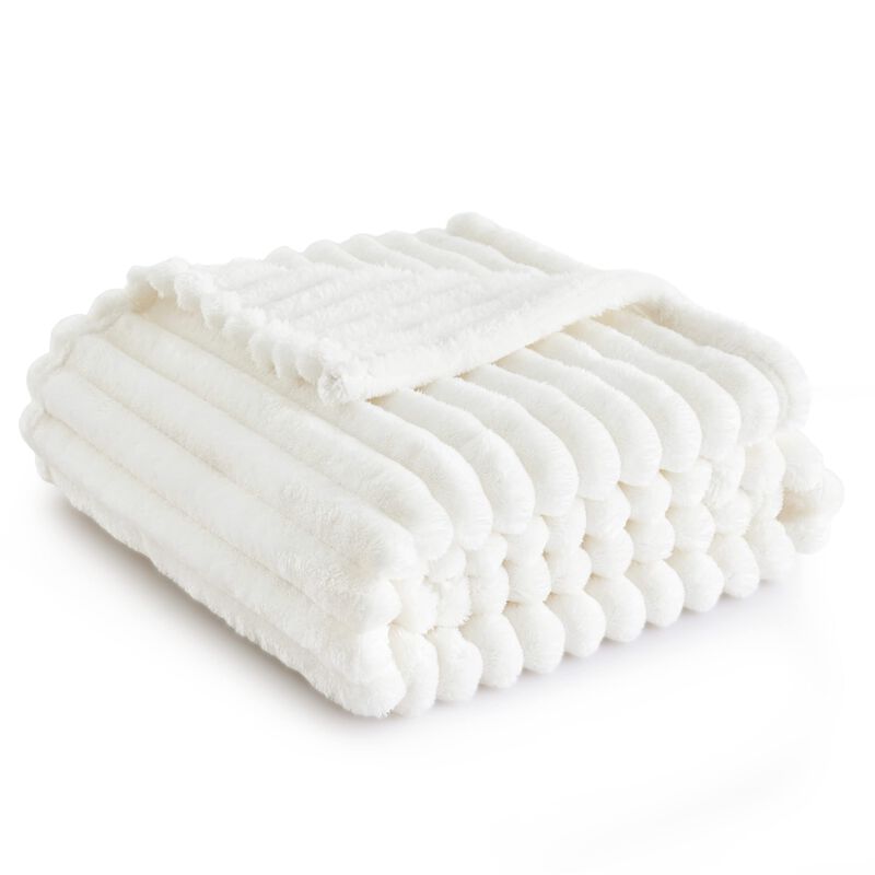 Manta Bedsure Gentlesoft Cozy, Blanca, 125 X 15... image number null
