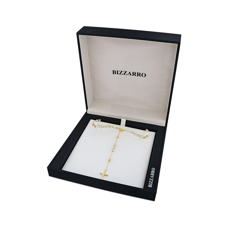 Rosario De Oro Amarillo Y Blanco 14K (54 Aprox+... image number null