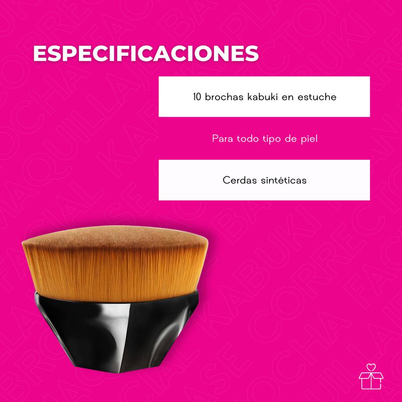 Pack de 10 Brocha Para Maquillaje De Base Broch... image number null