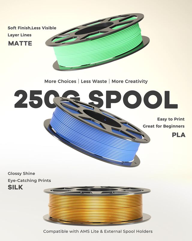 Filamento Pla Yoopai 1,75 mm 250 g Pack De 8 Bo... image number null