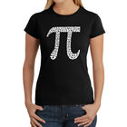 Camiseta Word Art Para Mujer - Los Primeros 100 D&iacute;gitos de Pi- Negro