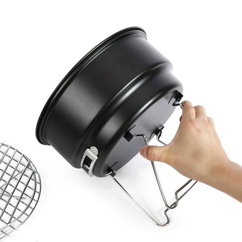 Parrilla de carb&oacute;n port&aacute;til de 10" con hielera,... image number null