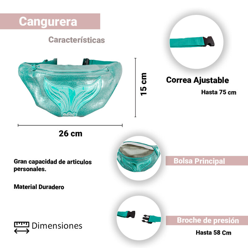Cangurera Bolsa De Cintura Juvenil Dise&ntilde;o Cola ... image number null