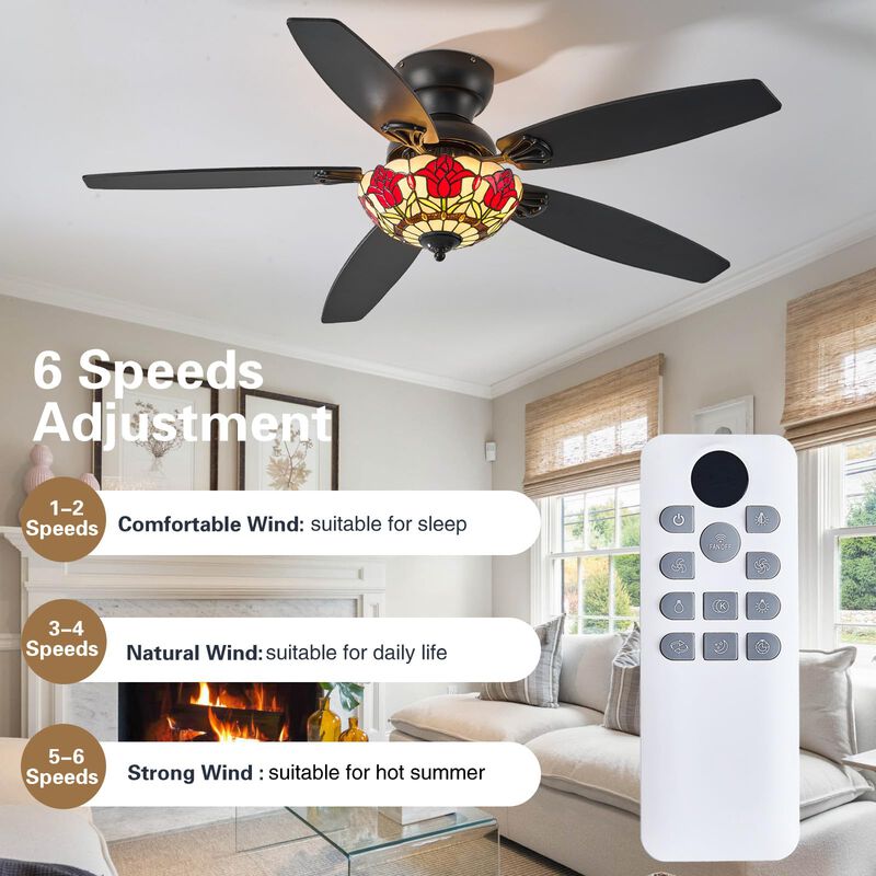 Ventilador De Techo Yanokooe 132 cm Con Pantall... image number null
