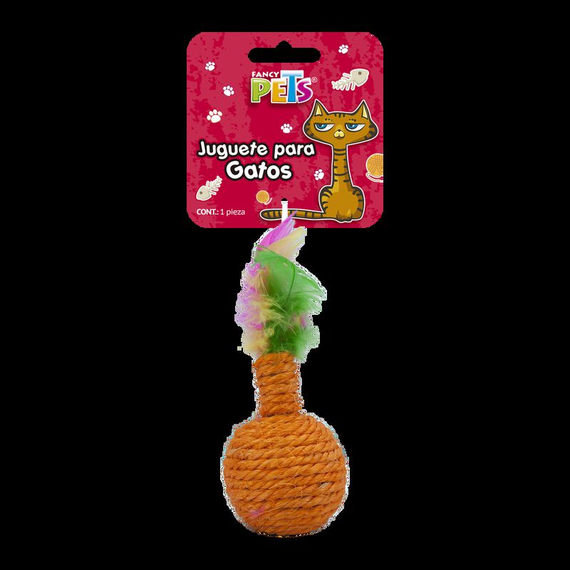 Fancy Pets Juguete Sonaja Con Plumas Para Gato ... image number null